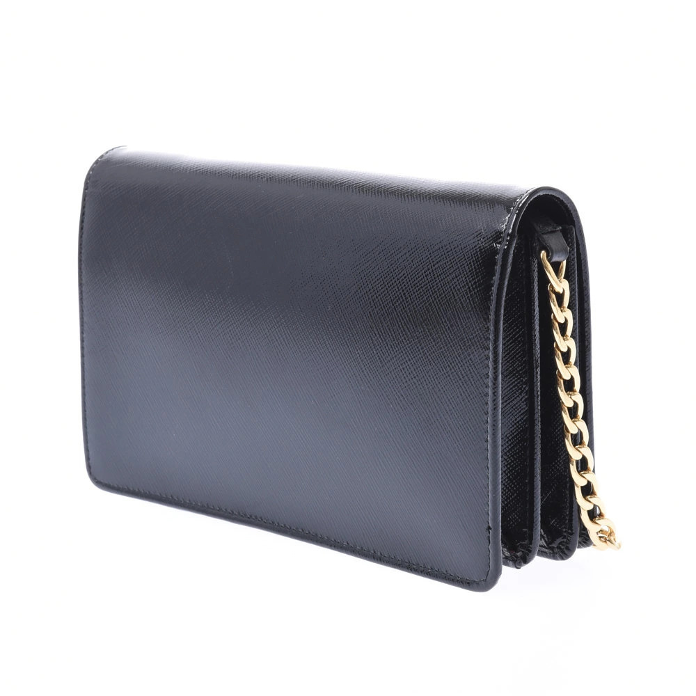 Prada Shoulder Black Chain Saffiano Vernis Bag
